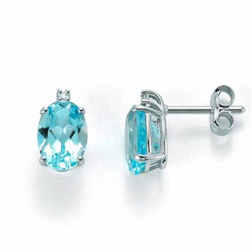 Orecchini Miluna Donna Le Gemme in Oro bianco Topazio ERD2272 - ERD2272